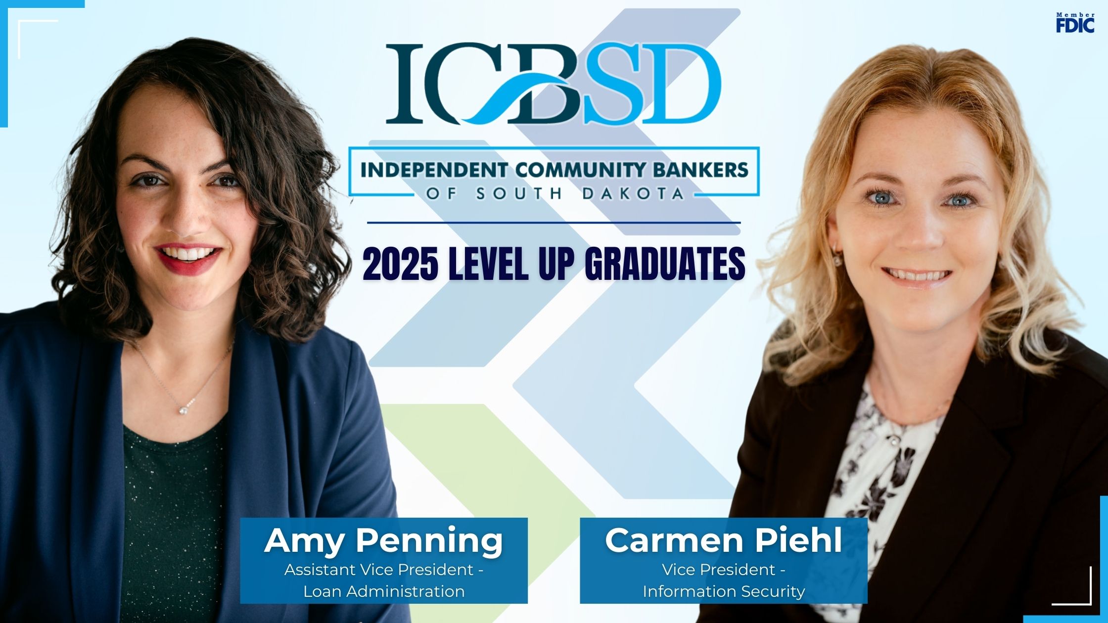 picture of amy penning and carmen piehl as graduates of